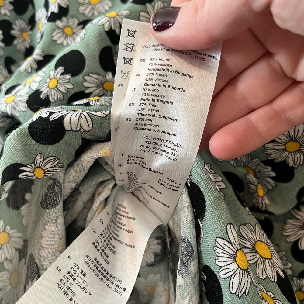 Sandro Green Floral Twist-Front Mini Dress - Picture 12 of 14